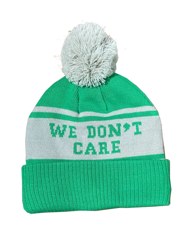 Eagles Green and Gray Knit Beanie with Pom